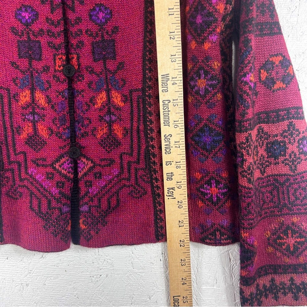 Dakota Cardigan 100% Alpaca Hand Loomed in Bolivia Women’s Size S Button Closure - Picture 7 of 10